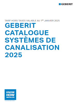 Catalogue Systèmes de canalisation 1er janvier 2025 Catalogue Systèmes de canalisation 1er janvier 2025