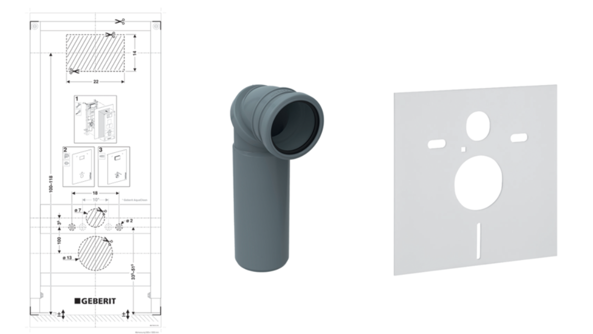 Accessoires d'instalaltion d'un bâti-pack® Geberit Accessoires d'instalaltion d'un bâti-pack® Geberit