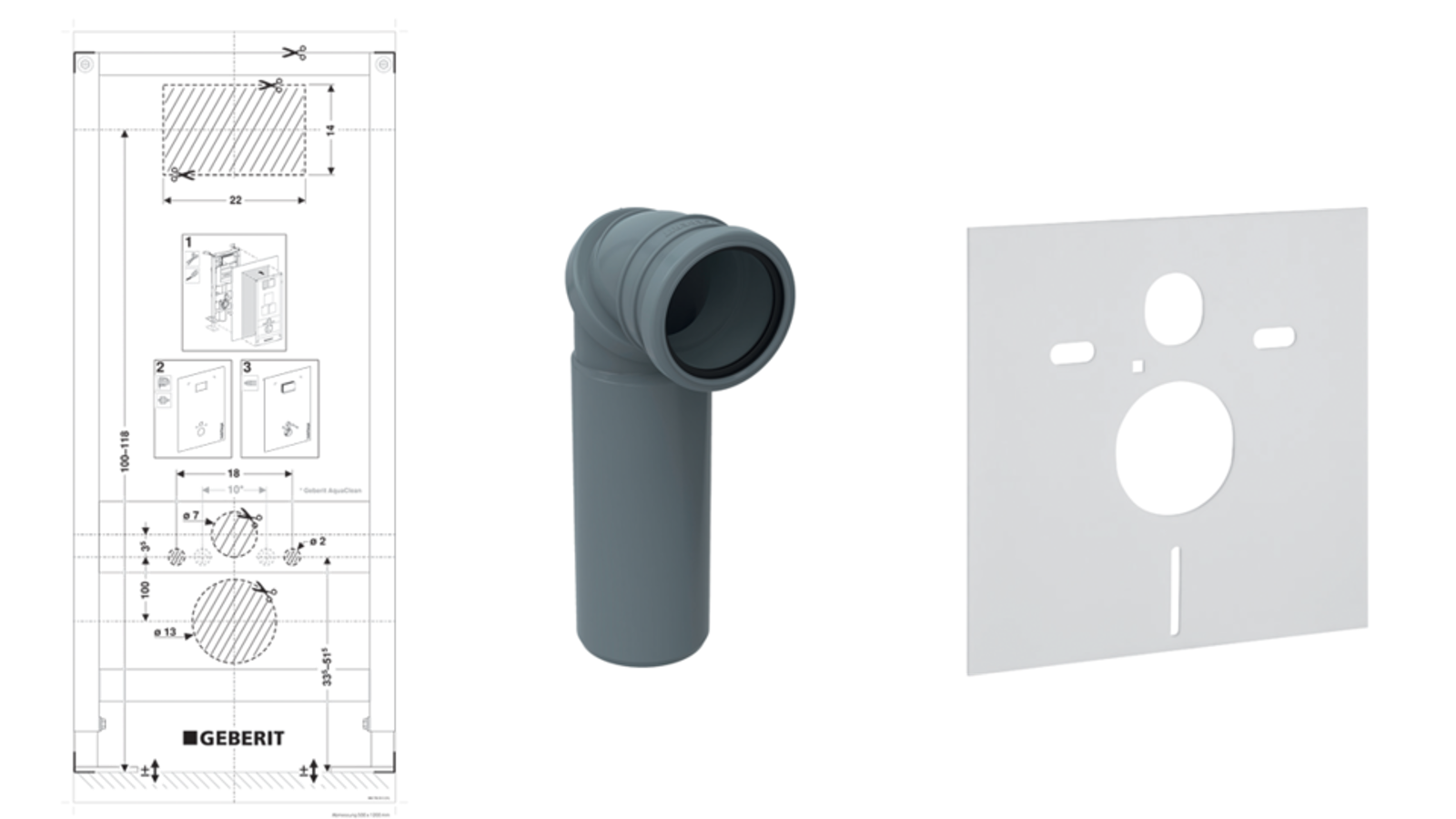 Accessoires d'instalaltion d'un bâti-pack® Geberit Accessoires d'instalaltion d'un bâti-pack® Geberit