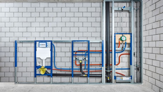 Système d'installation Geberit Duofix pour les WC suspendus (© Geberit)