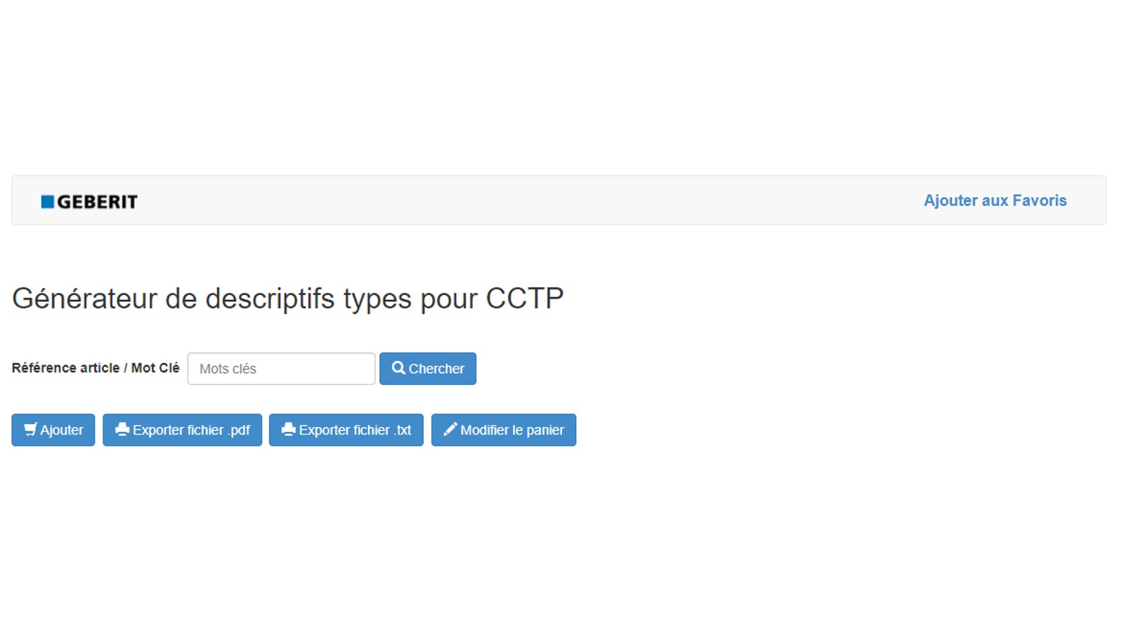 Générateur de descriptif Générateur de descriptif