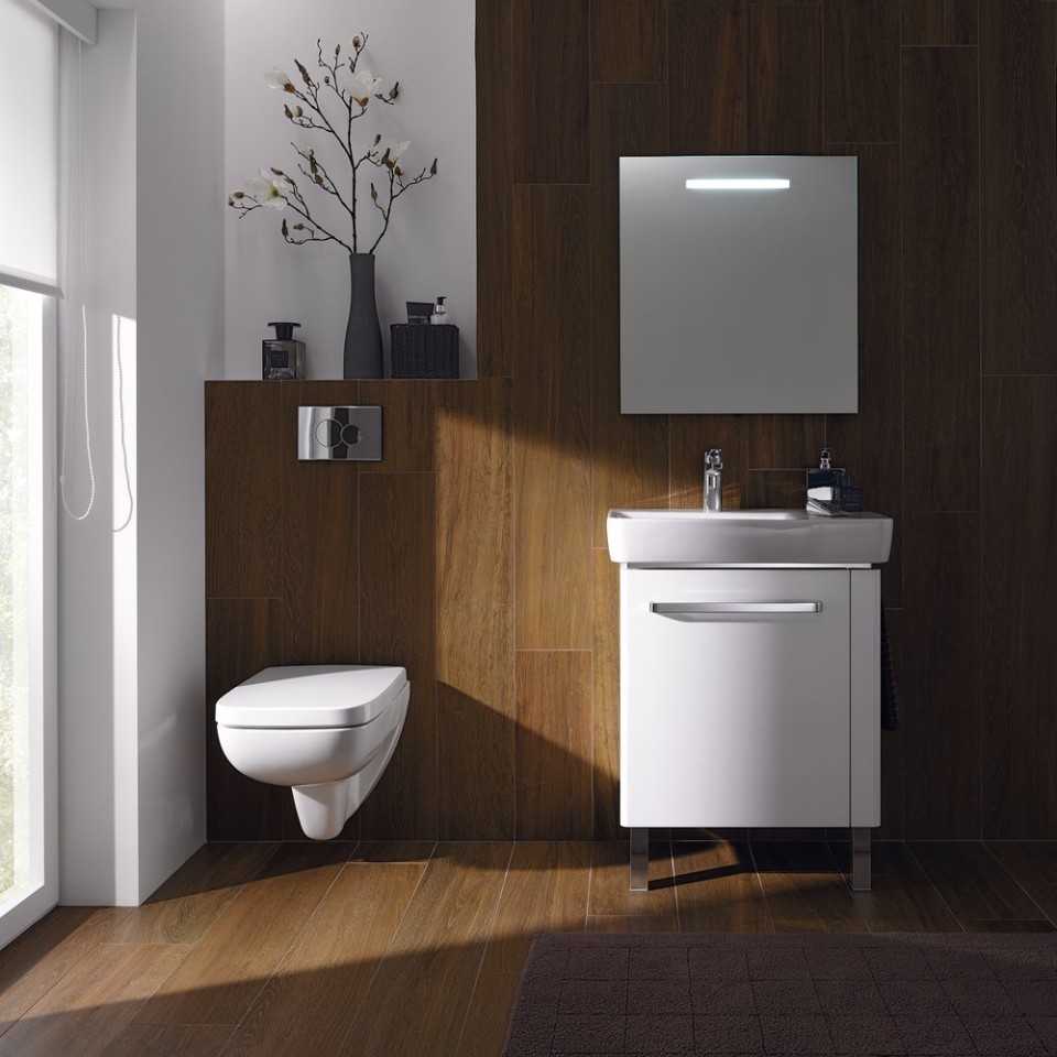 WC suspendu geberit / allia compact Rimfree - remontage abattant