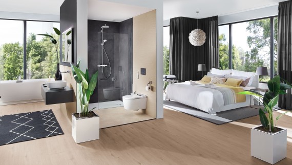 Chambre d'hôtel avec WC lavant Geberit AquaClean Sela Chambre d'hôtel avec WC lavant Geberit AquaClean Sela