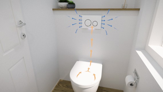 Toilettes équipées d'un système d'évacuation des odeurs Geberit DuoFresh Toilettes équipées d'un système d'évacuation des odeurs Geberit DuoFresh