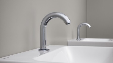 Geberit Piave robinetterie de lavabo à poser en acier inoxydable rond Geberit Piave robinetterie de lavabo à poser en acier inoxydable rond