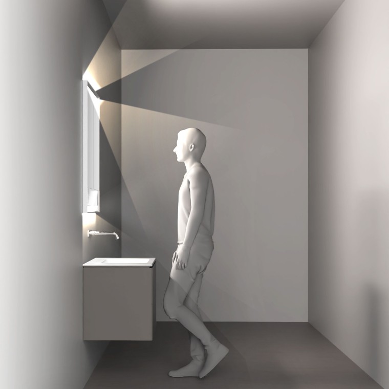 Armoire de toilette avec quatre sources lumineuses Armoire de toilette avec quatre sources lumineuses
