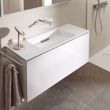 Lavabo mince Geberit ONE avec meuble bas