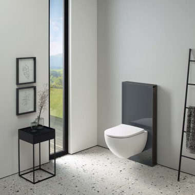 Module sanitaire Geberit Monolith avec revêtement frontal en verre