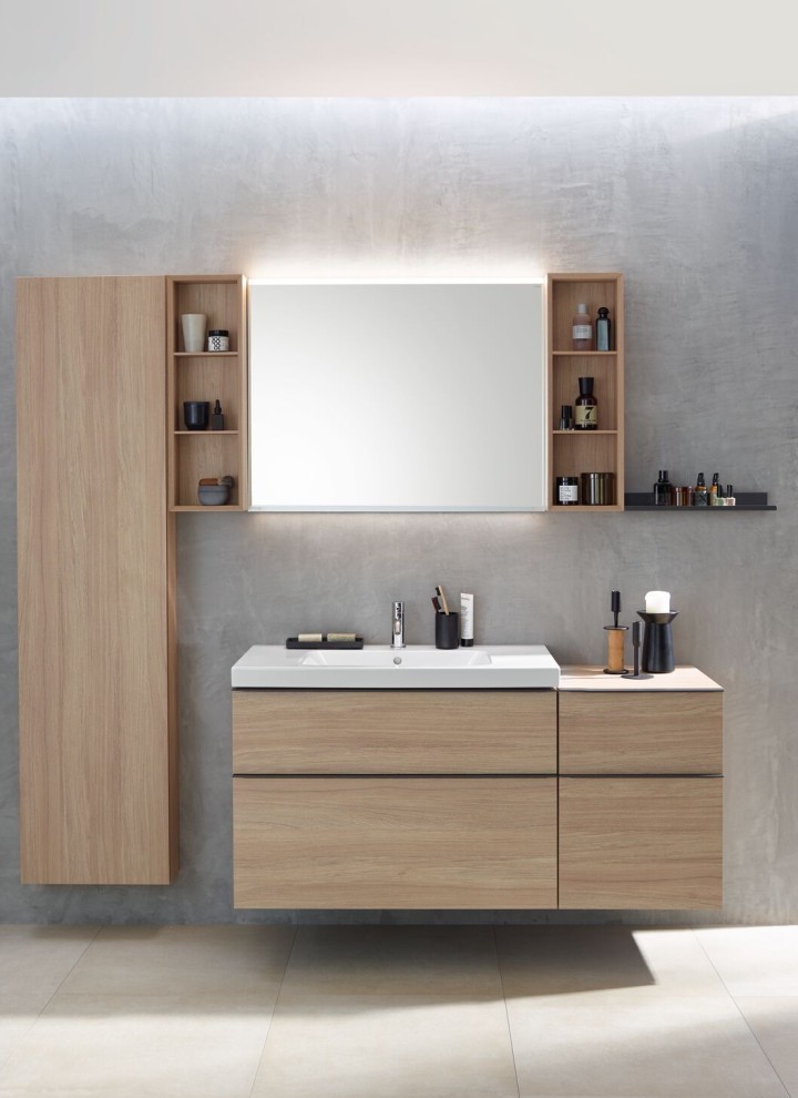 Meuble de salle de bains Geberit iCon avec miroir Meuble de salle de bains Geberit iCon avec miroir