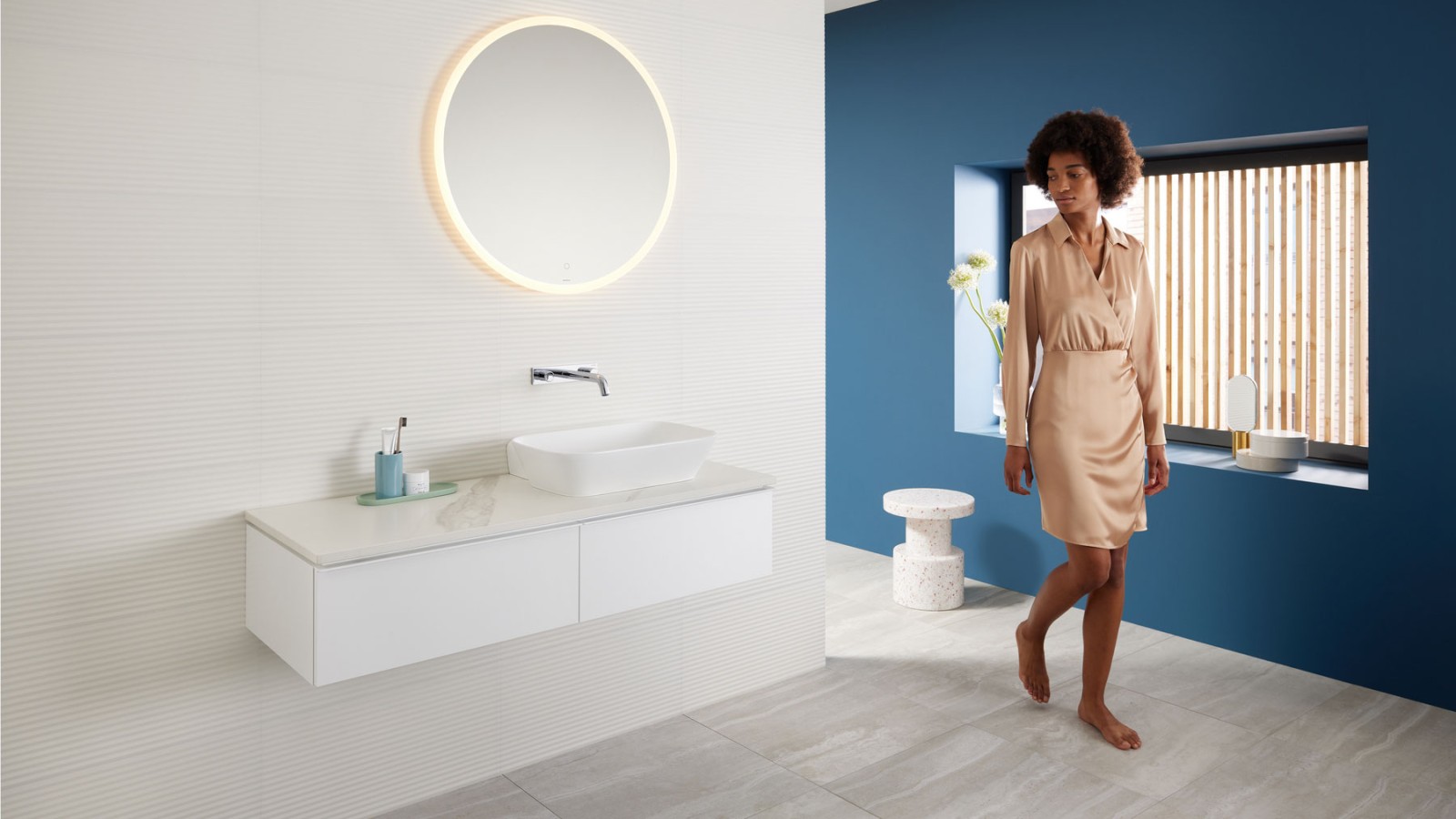 Mix & Match : Vasque à poser Geberit ONE avec meuble sous lavabo iCon Mix & Match : Vasque à poser Geberit ONE avec meuble sous lavabo iCon
