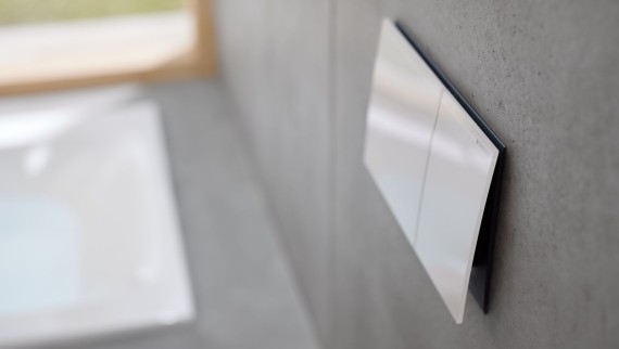 Geberit Sigma70 en verre blanc Geberit Sigma70 en verre blanc