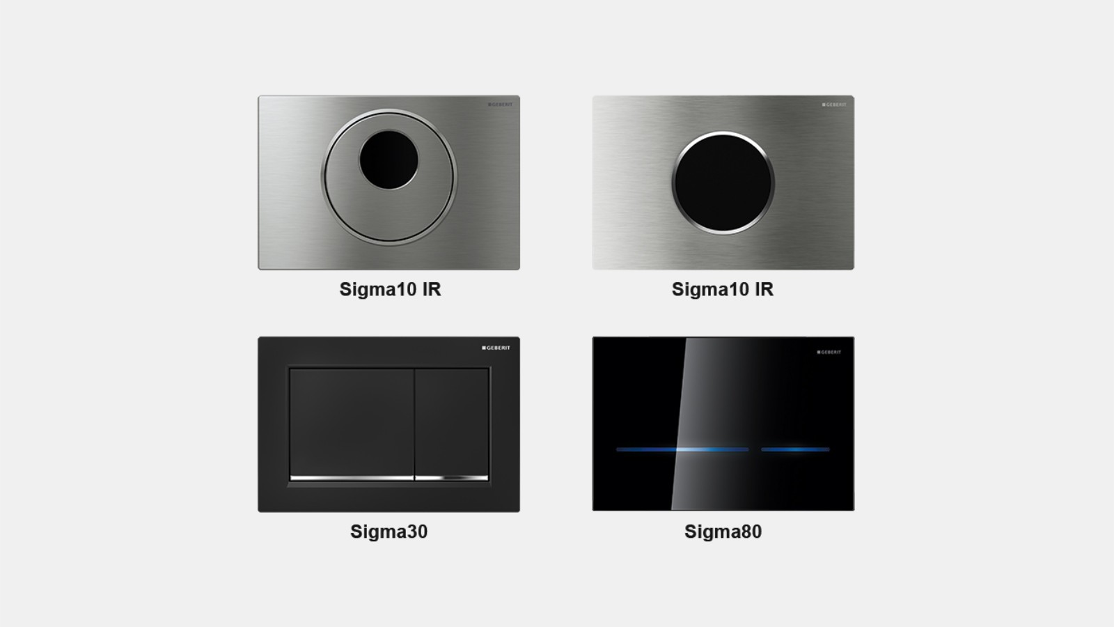 Plaques de déclenchement infrarouges et manuelles Geberit Plaques de déclenchement infrarouges et manuelles Geberit
