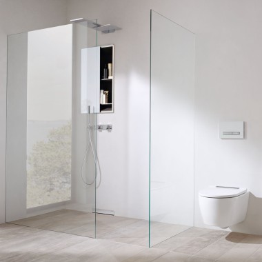 Paroi de douche et WC suspendu Geberit ONE