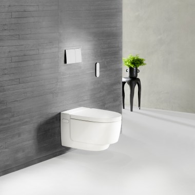 WC lavant Geberit AquaClean Maïra en blanc