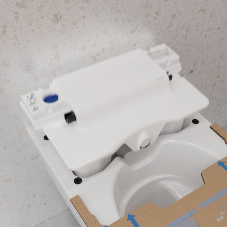 Insertion du module technique depuis le dessus