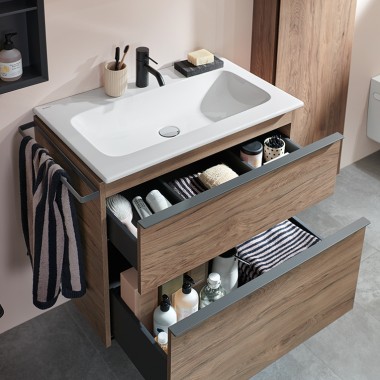 Meuble Geberit iCon en Noyer Carya Meuble Geberit iCon en Noyer Carya
