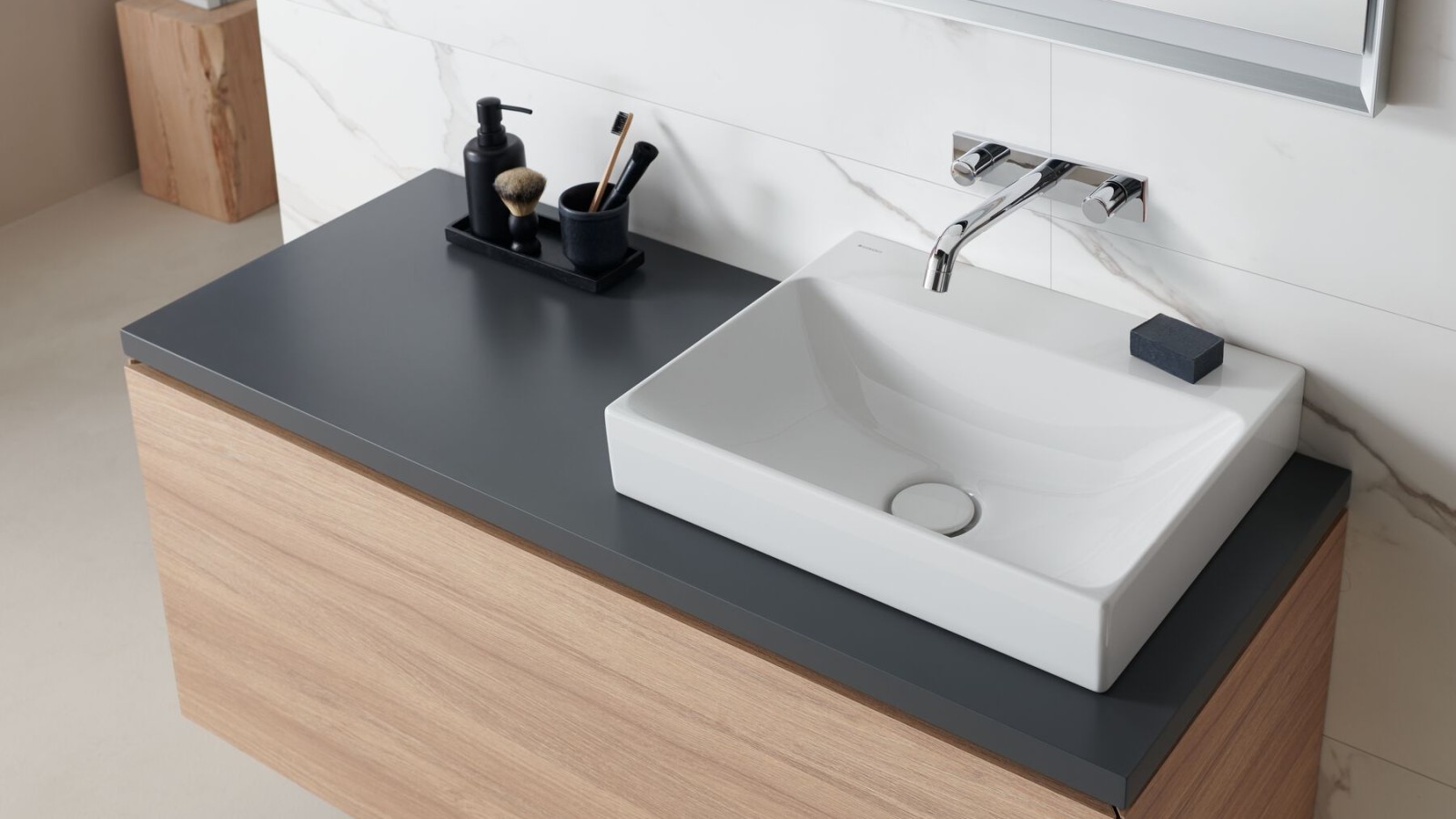 Vasque à poser Geberit ONE avec meuble sous lavabo