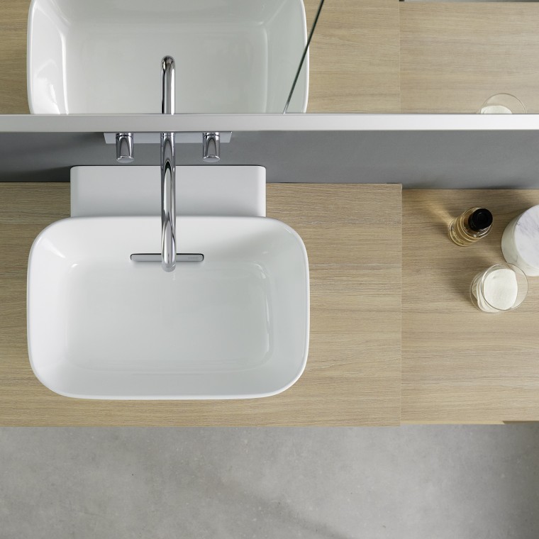 Vasque à poser Geberit ONE au design arrondi Vasque à poser Geberit ONE au design arrondi