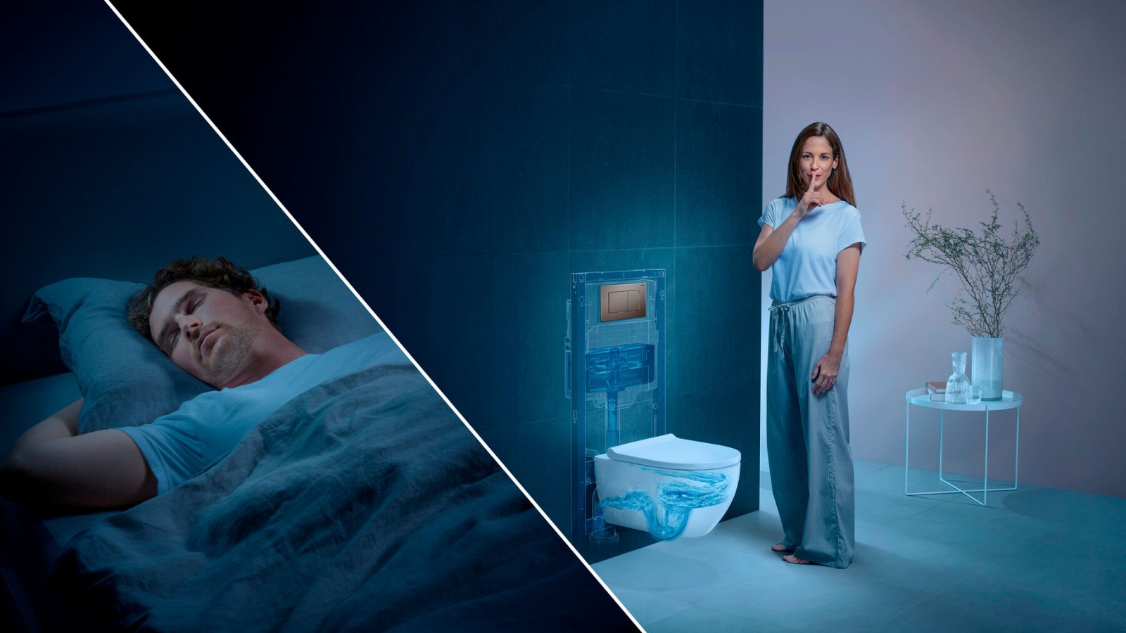 Système de WC, la chasse silencieuse Système de WC, la chasse silencieuse