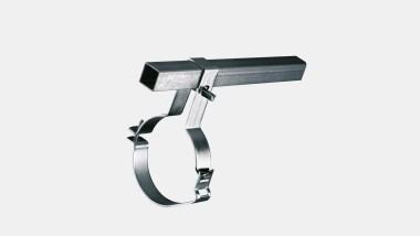 Geberit Pluvia : fixation des tubes au rail porteur