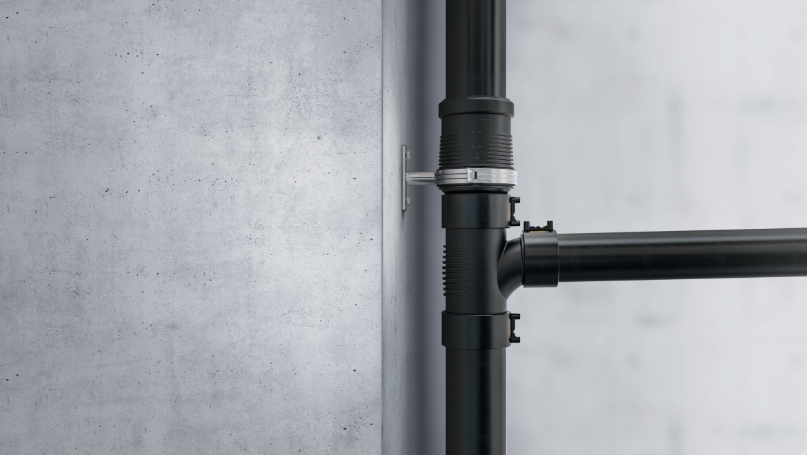 Nervures d'isolation acoustique sur les raccords Geberit Silent-db20 Nervures d'isolation acoustique sur les raccords Geberit Silent-db20