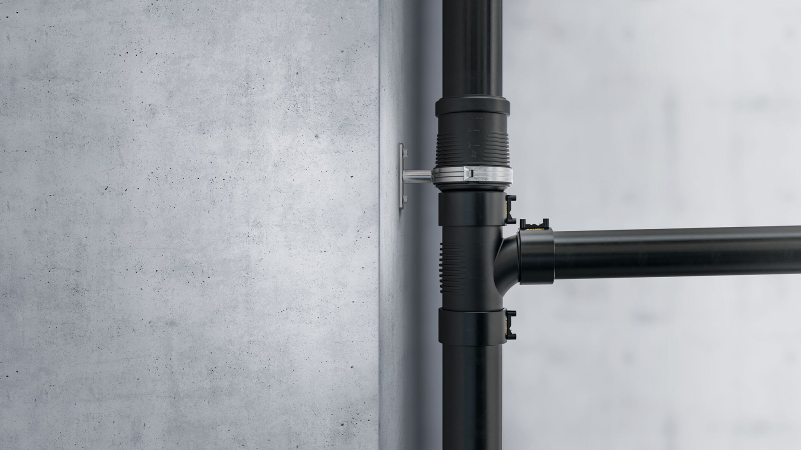 Nervures d'isolation acoustique sur les raccords Geberit Silent-db20 Nervures d'isolation acoustique sur les raccords Geberit Silent-db20