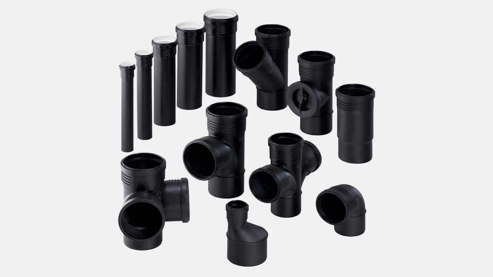 Tubes et raccords du système d'évacuation insonorisé Geberit Silent-PP Tubes et raccords du système d'évacuation insonorisé Geberit Silent-PP