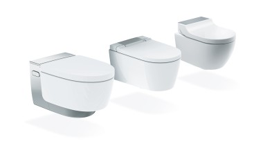 Différents modèles de WC lavants Geberit AquaClean