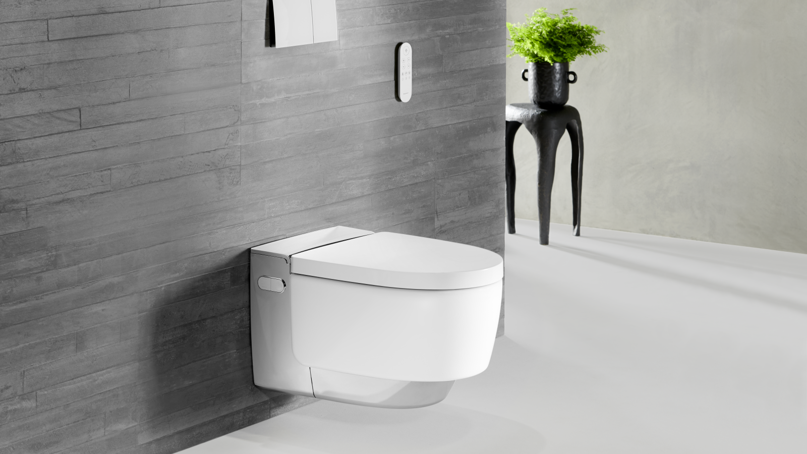 Geberit AquaClean Maïra Comfort chromé avec commande déportée Sigma70 Geberit AquaClean Maïra Comfort chromé avec commande déportée Sigma70