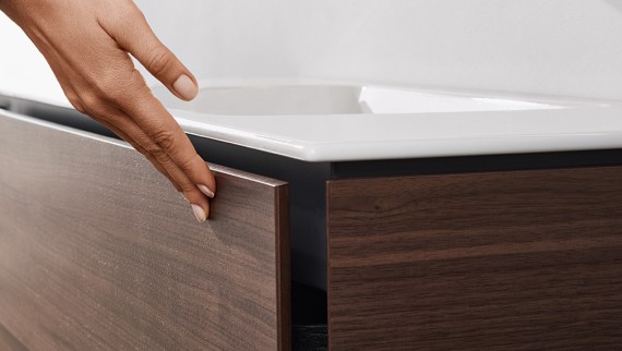 Lavabo Geberit ONE avec système gain de place Lavabo Geberit ONE avec système gain de place