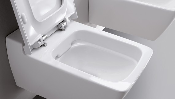 Abattant de WC de forme carrée, WC suspendu Geberit Xeno² Abattant de WC de forme carrée, WC suspendu Geberit Xeno²