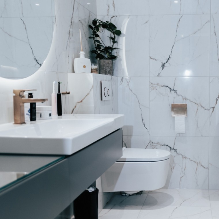 La salle de bains rénovée