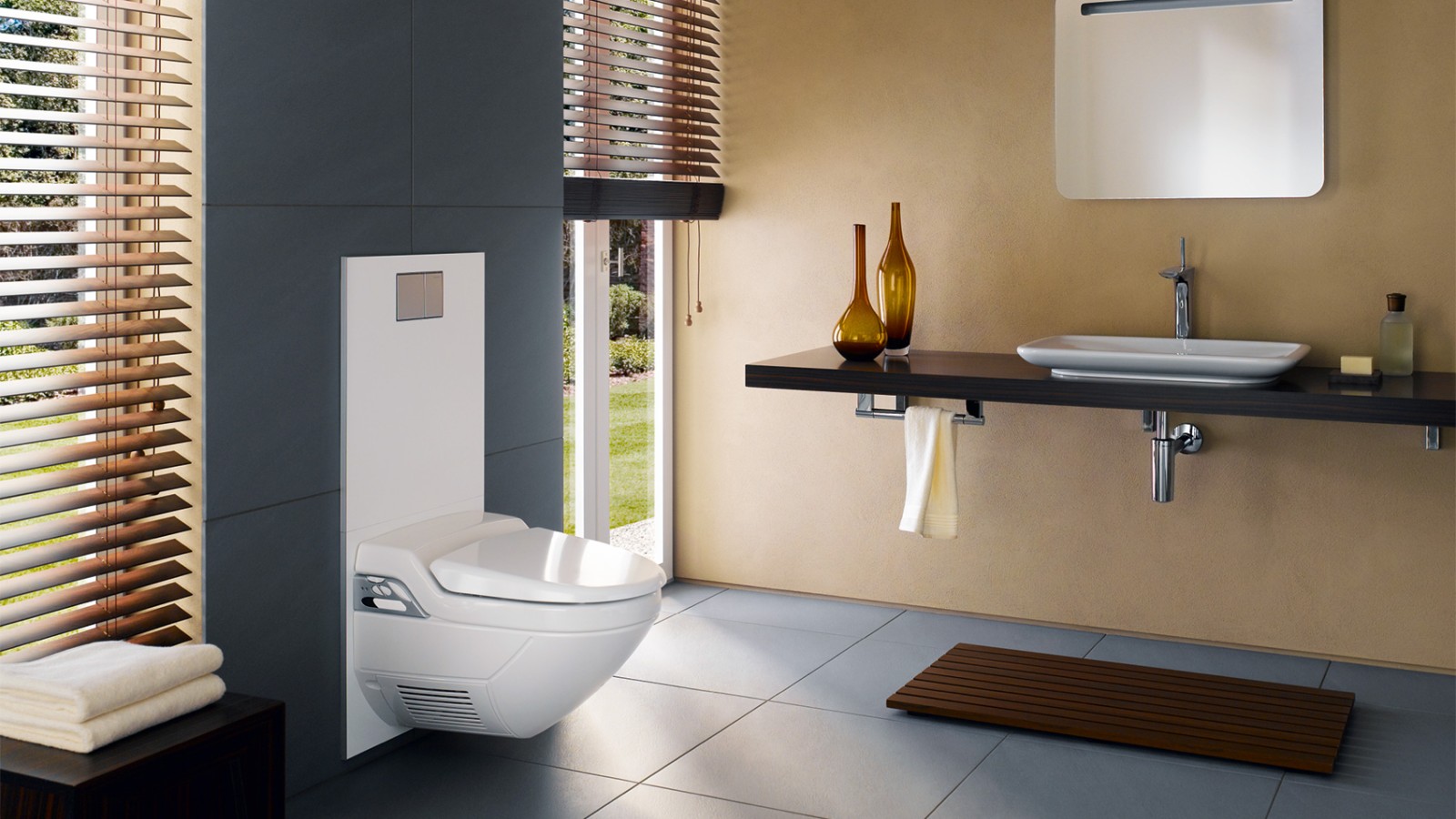 L'apparence visuelle s'est assagie dans les années 1990 – tandis que la taille des salles de bains augmentait L'apparence visuelle s'est assagie dans les années 1990 – tandis que la taille des salles de bains augmentait