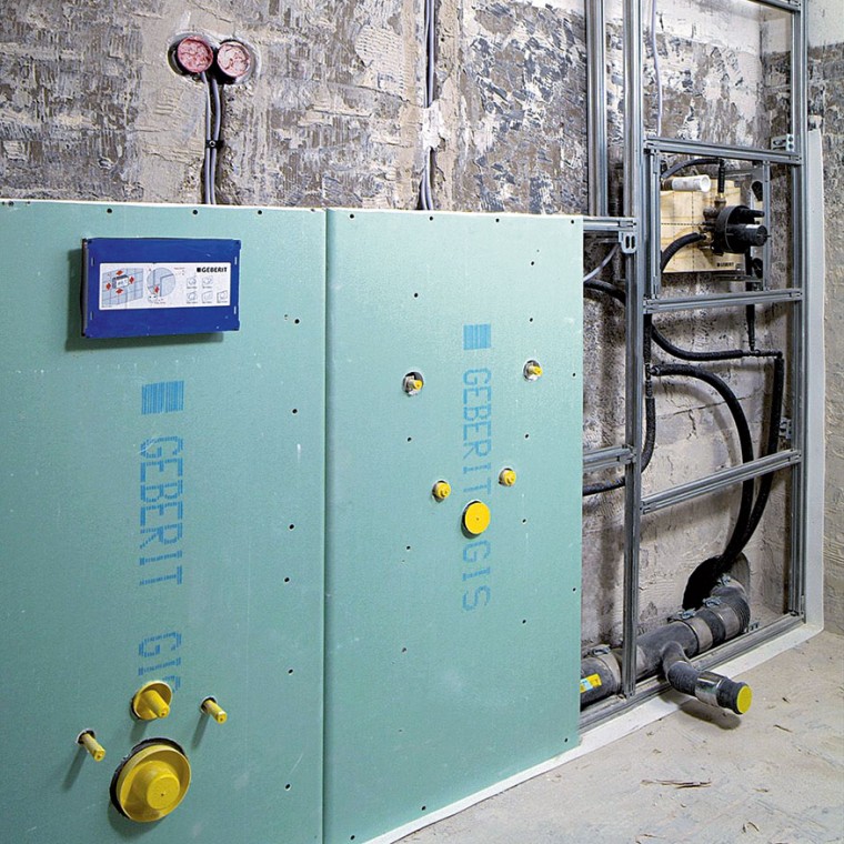 Habillage du système de support Geberit GIS