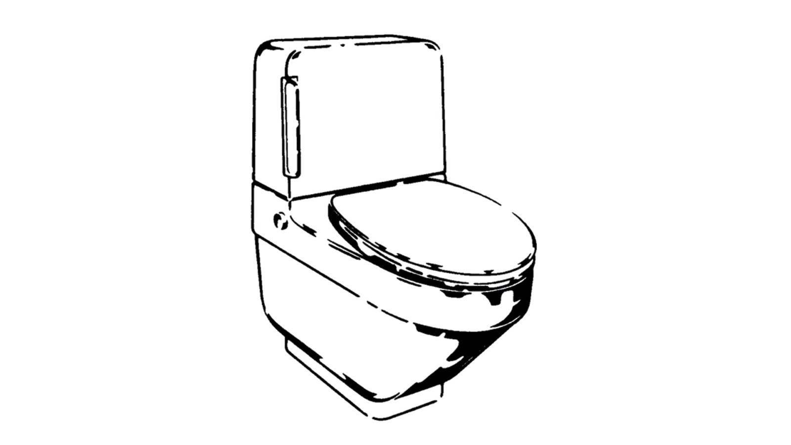 Esquisse du premier WC lavant de Geberit, Geberit-O-Mat Esquisse du premier WC lavant de Geberit, Geberit-O-Mat