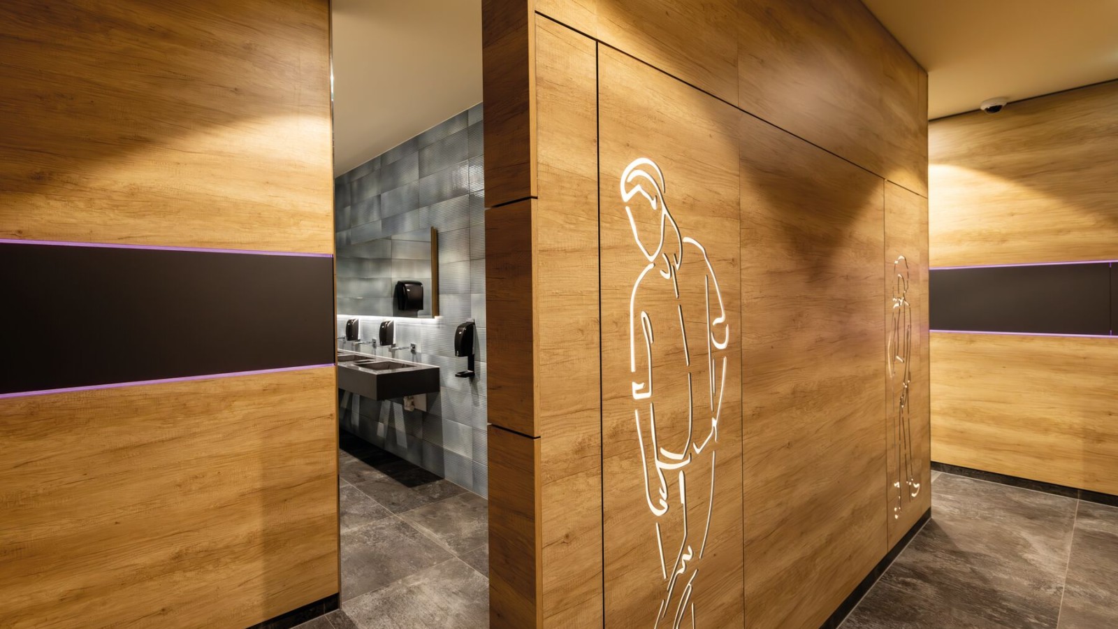 Entrée des toilettes pour hommes