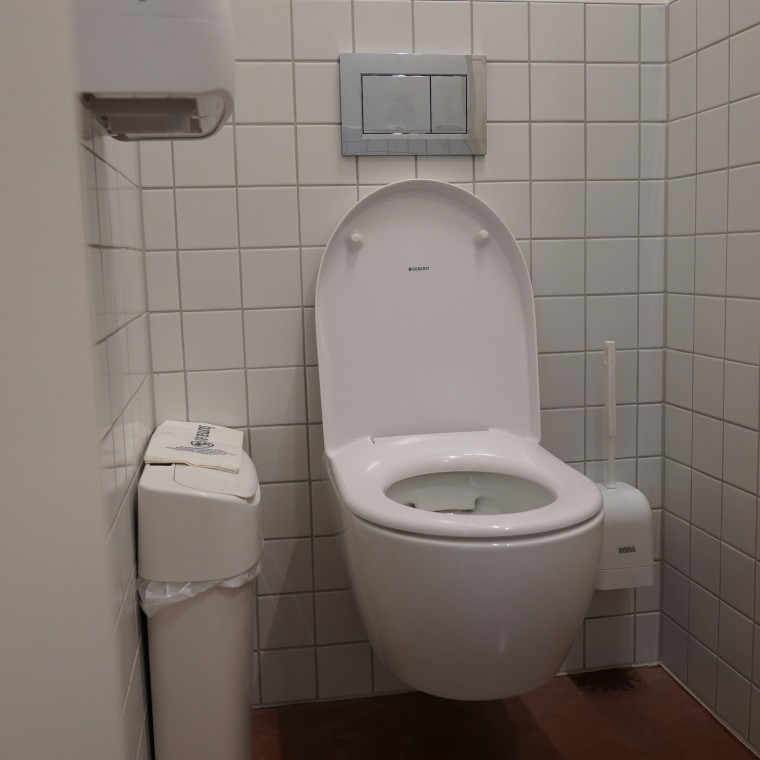 De nombreux produits Geberit sont installés dans les toilettes publiques (© Geberit) De nombreux produits Geberit sont installés dans les toilettes publiques (© Geberit)
