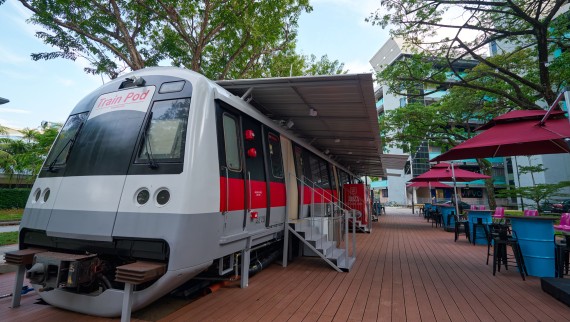Train Pod Hotel à Singapour (© Watson Lau)