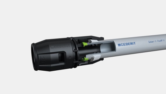 Connexion sécurisée du système de canalisation Geberit PushFit