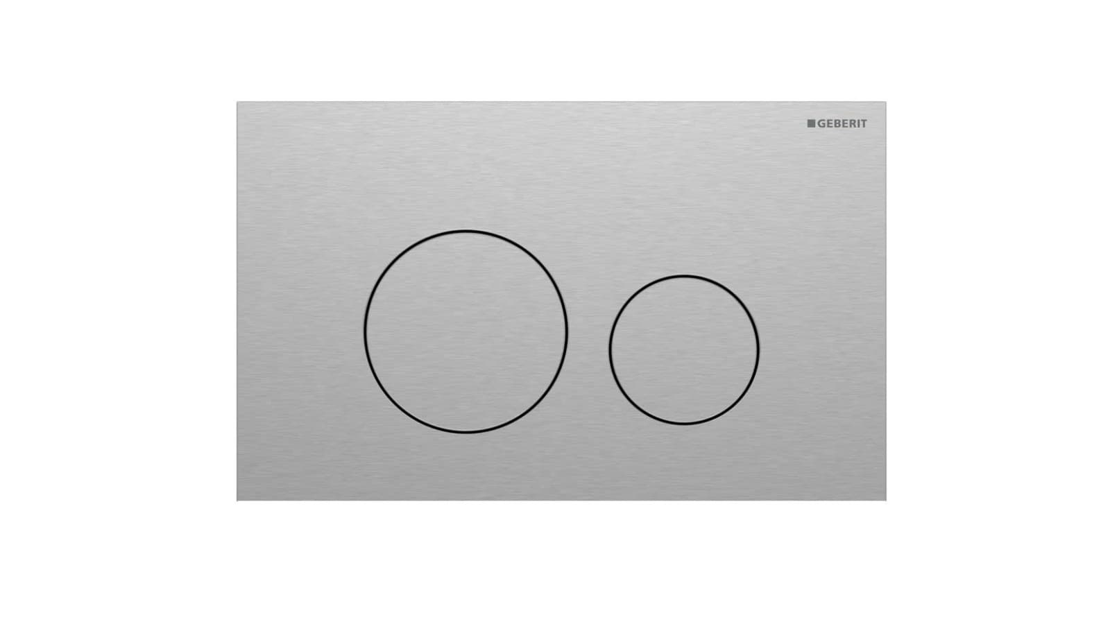 Geberit Sigma40 round, acier inoxydable