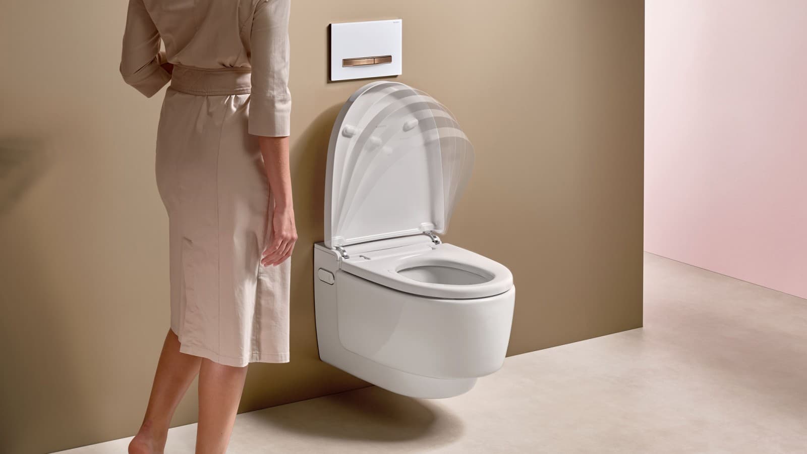 WC lavant Geberit AquaClean Maïra avec ouverture automatique WC lavant Geberit AquaClean Maïra avec ouverture automatique
