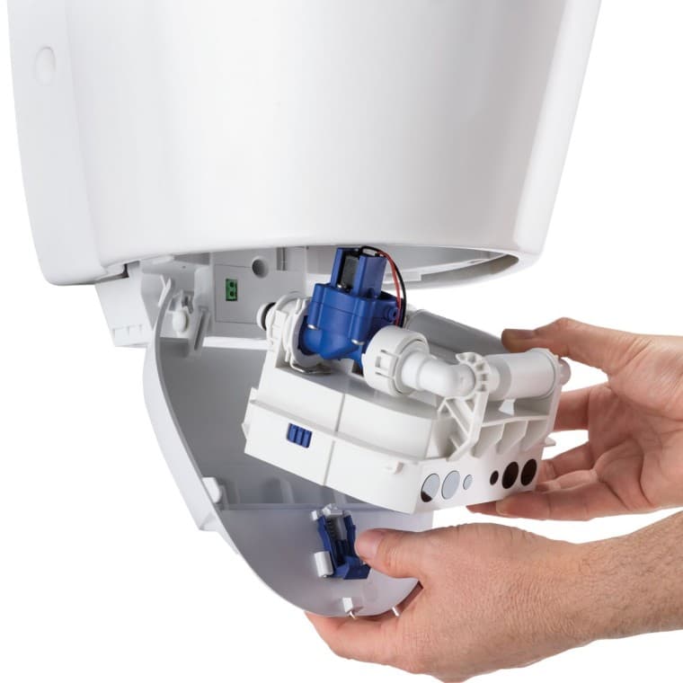 Module de commande d'urinoir Geberit dans une station d'accueil Module de commande d'urinoir Geberit dans une station d'accueil