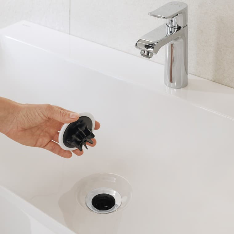 Cache bonde vertical avec filtre à cheveux Cache bonde vertical avec filtre à cheveux