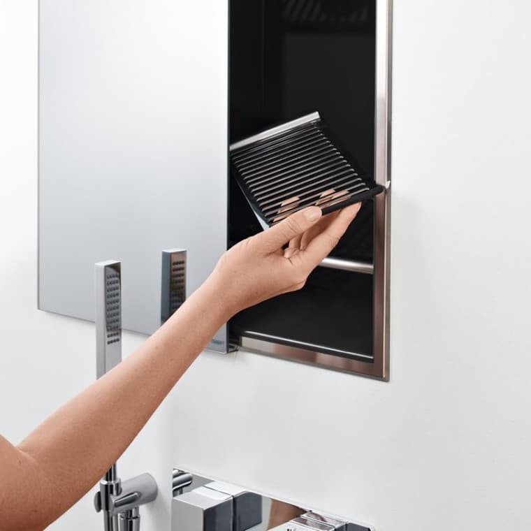 Niche de rangement spécialement conçu pour un nettoyage facilité Niche de rangement spécialement conçu pour un nettoyage facilité