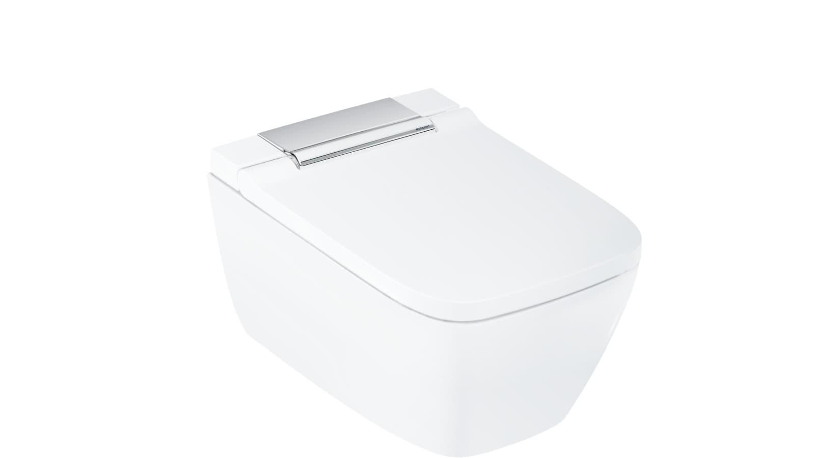 AquaClean Sela square avec panneau de finition design en chromé brillant AquaClean Sela square avec panneau de finition design en chromé brillant