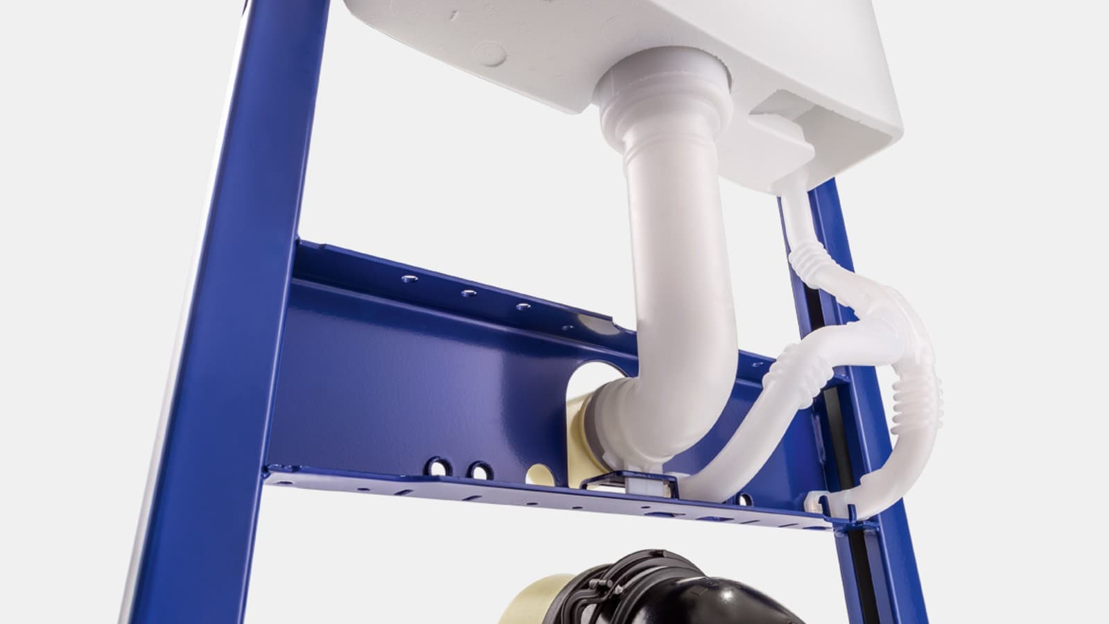 Bâti-support pour WC Geberit avec réservoir à encastrer Omega et fourreau pour l'arrivée d'eau Bâti-support pour WC Geberit avec réservoir à encastrer Omega et fourreau pour l'arrivée d'eau