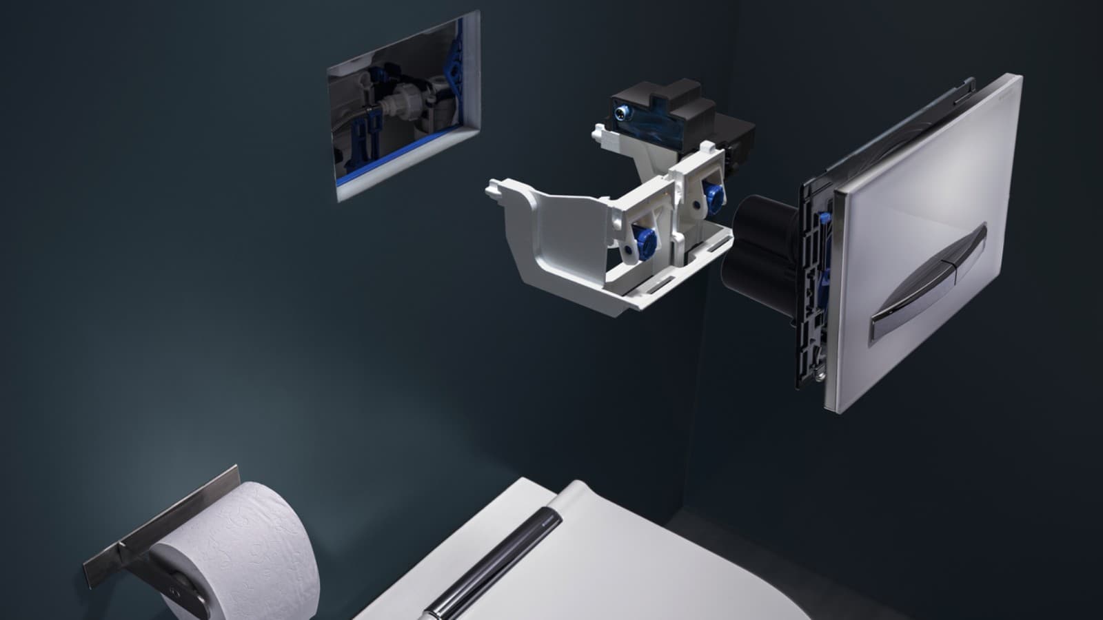 Le rinçage forcé hygiénique Geberit HS05 (© Geberit) Le rinçage forcé hygiénique Geberit HS05 (© Geberit)