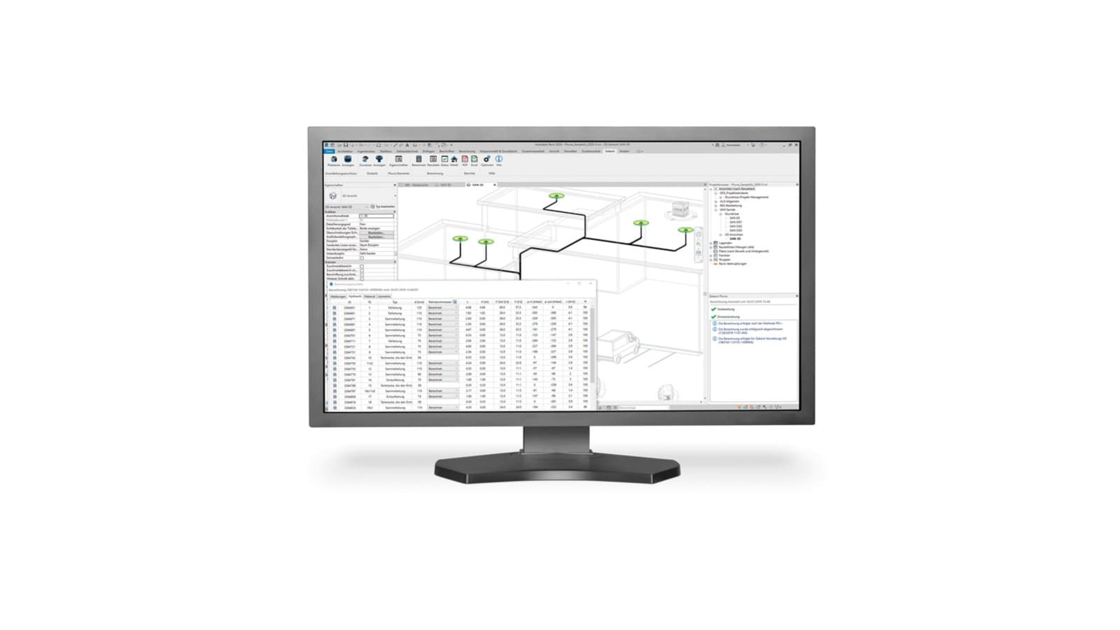 Capture d'écran d'une demande de calcul de Pluvia Capture d'écran d'une demande de calcul de Pluvia